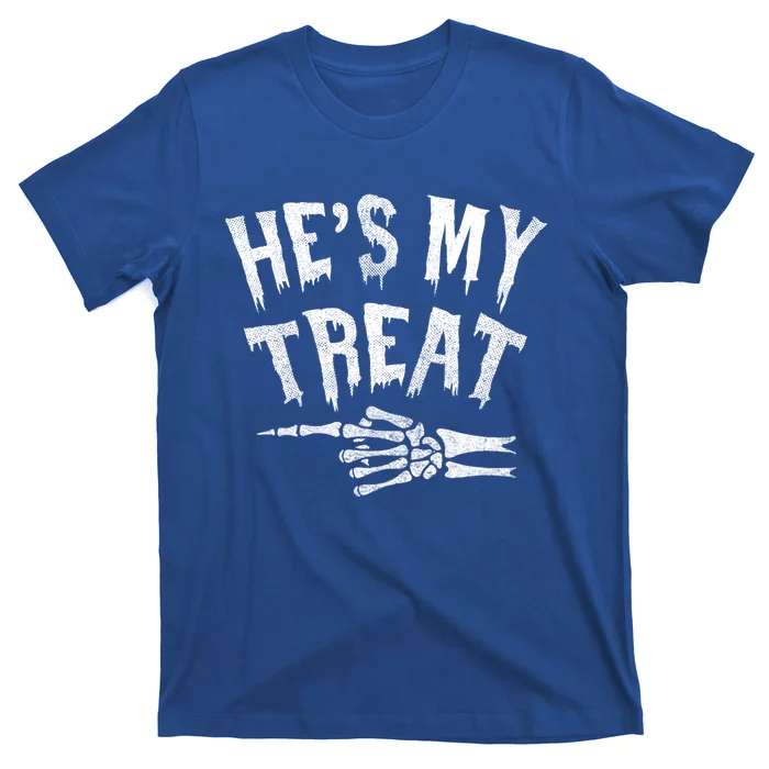 Hes My Treat Funny Halloween Matching Couple Costume Meaningful Gift T-Shirt