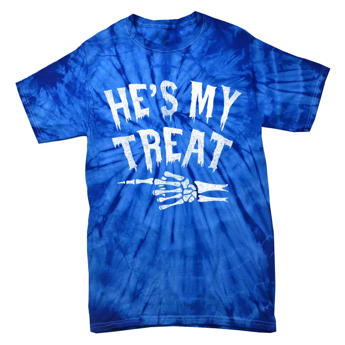 Hes My Treat Funny Halloween Matching Couple Costume Meaningful Gift Tie-Dye T-Shirt