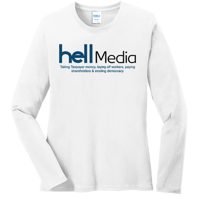 Hell Media Taking Taxpayer Money Ladies Long Sleeve Shirt