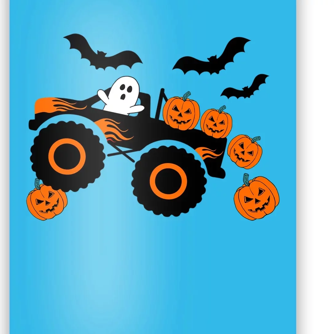 Halloween Monster Truck Ghost S Costume Gift Poster