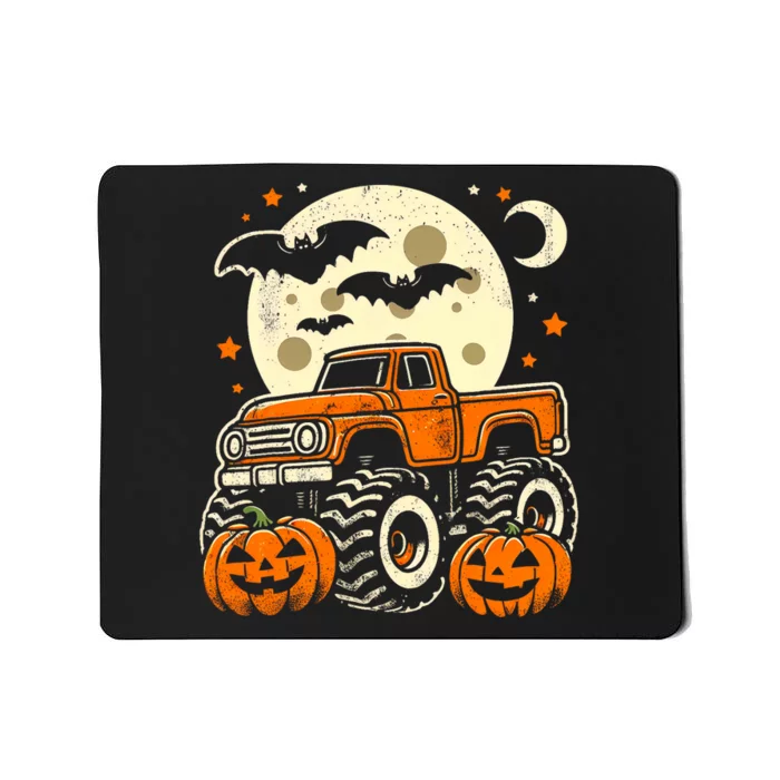 Halloween Monster Truck Pumpkin Halloween Mousepad