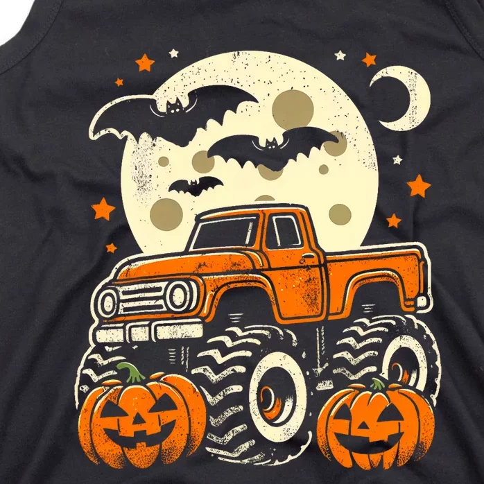 Halloween Monster Truck Pumpkin Halloween Tank Top