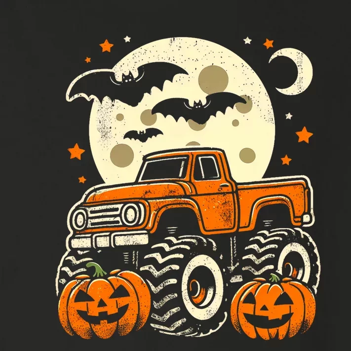 Halloween Monster Truck Pumpkin Halloween Toddler Long Sleeve Shirt