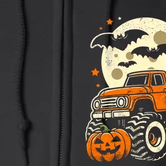 Halloween Monster Truck Pumpkin Halloween Full Zip Hoodie