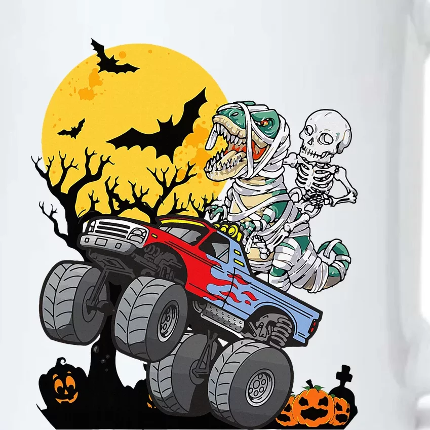 Halloween Monster Truck Pumpkin Mummy Dinosaur T Rex Black Color Changing Mug