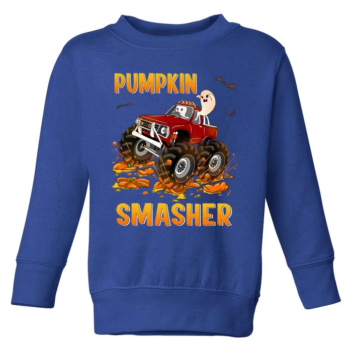 Halloween Monster Truck Pumpkin Smasher Boo Ghost Gift Gift Toddler Sweatshirt