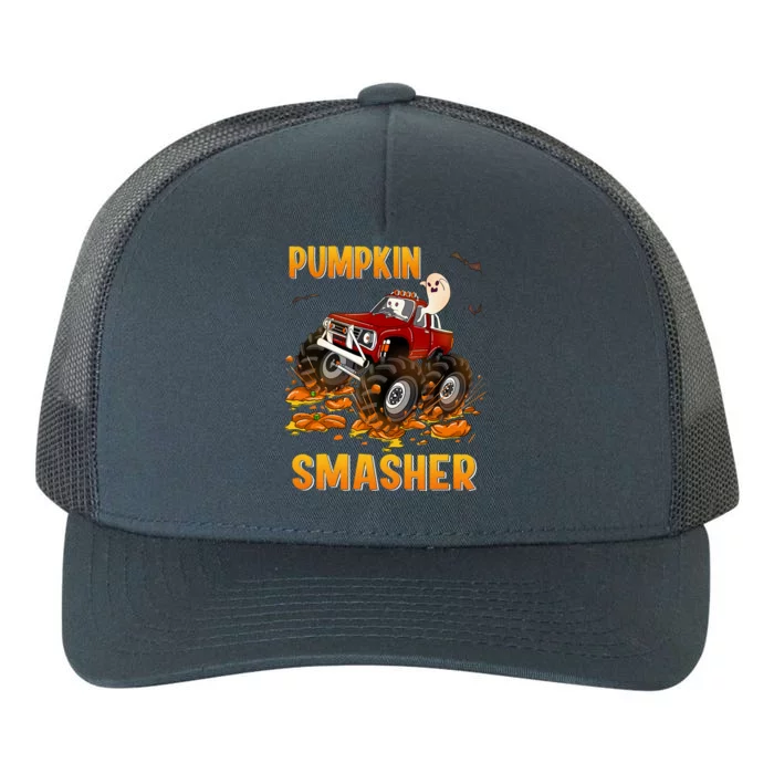 Halloween Monster Truck Pumpkin Smasher Boo Ghost Gift Gift Yupoong Adult 5-Panel Trucker Hat