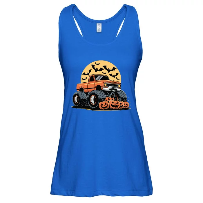 Halloween Monster Truck Pumpkins Ladies Essential Flowy Tank