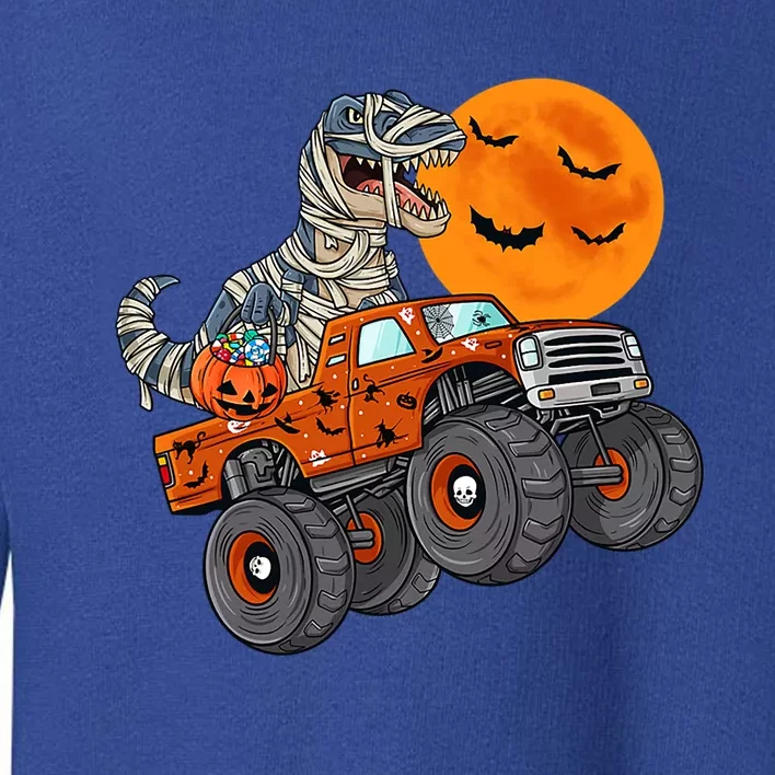 Halloween Mummy T Rex Monster Truck Teens Gift Toddler Sweatshirt