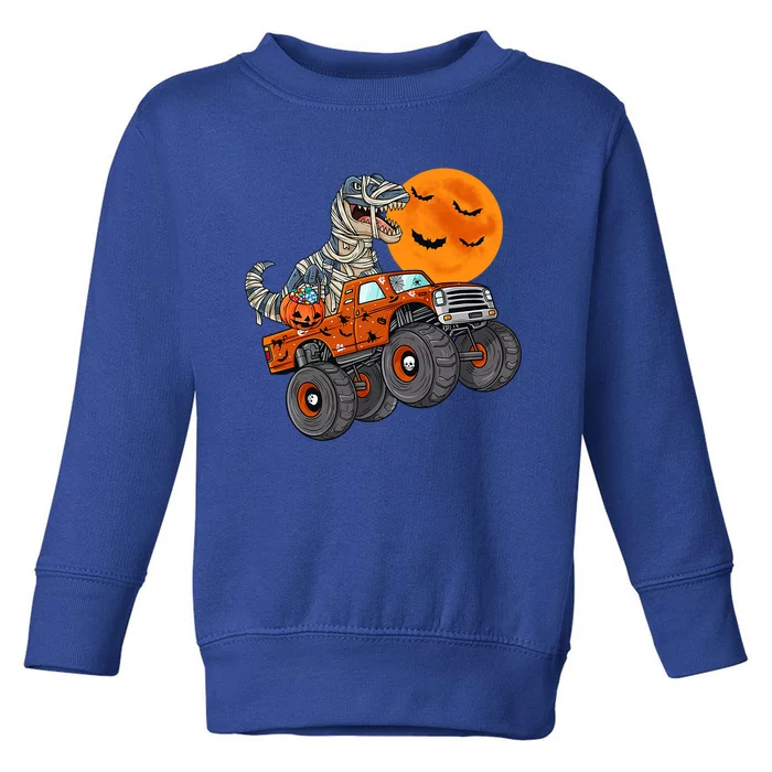 Halloween Mummy T Rex Monster Truck Teens Gift Toddler Sweatshirt