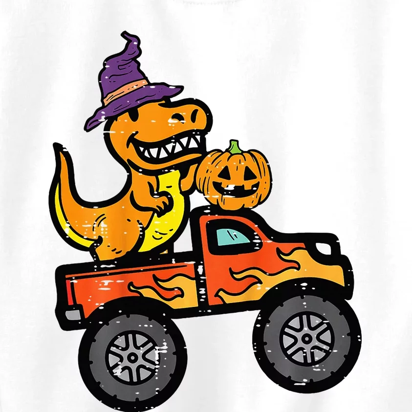 Halloween Monster Truck Dino Trex Costume Kids Sweatshirt