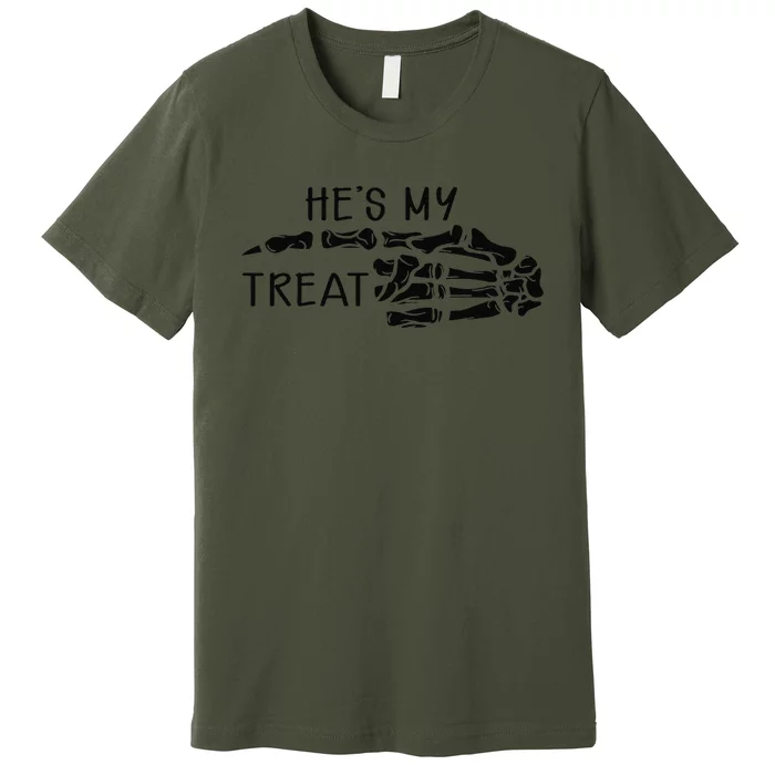 Hes My Treat Matching Couple Halloween Premium T-Shirt