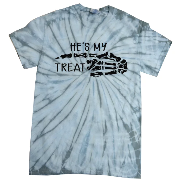 Hes My Treat Matching Couple Halloween Tie-Dye T-Shirt