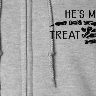 Hes My Treat Matching Couple Halloween Full Zip Hoodie