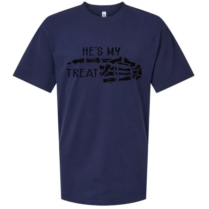 Hes My Treat Matching Couple Halloween Sueded Cloud Jersey T-Shirt