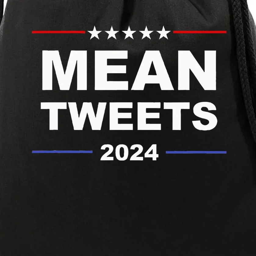 Humorous Mean Tweets & Trump 2024 Political Gear Gop Fans Drawstring Bag