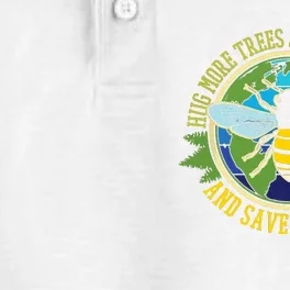 Hug More Trees Clean Seas Save Bees Nature Lover Earth Day Dry Zone Grid Performance Polo