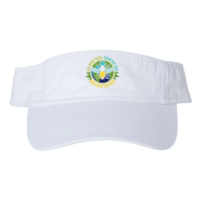 Hug More Trees Clean Seas Save Bees Nature Lover Earth Day Valucap Bio-Washed Visor