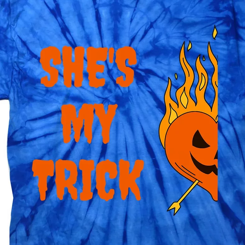 Hes My Treat Shes My Trick Halloween Matching Set Couples Gift Tie-Dye T-Shirt