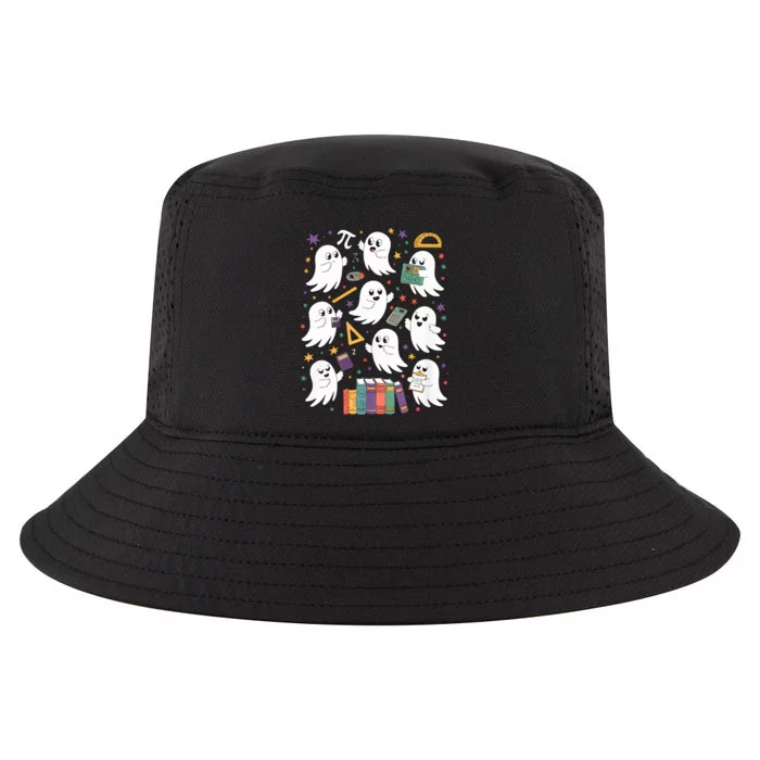 Halloween Math Teacher Ghost Math Teacher Spooky Halloween Cool Comfort Performance Bucket Hat