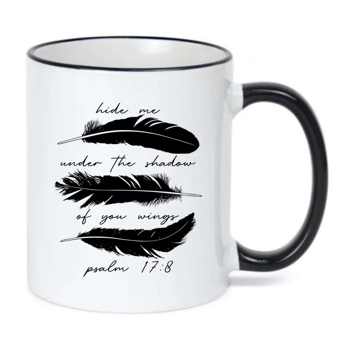 Hide Me Under The Shadow Of You Wings Psalm 17 8 Black Color Changing Mug