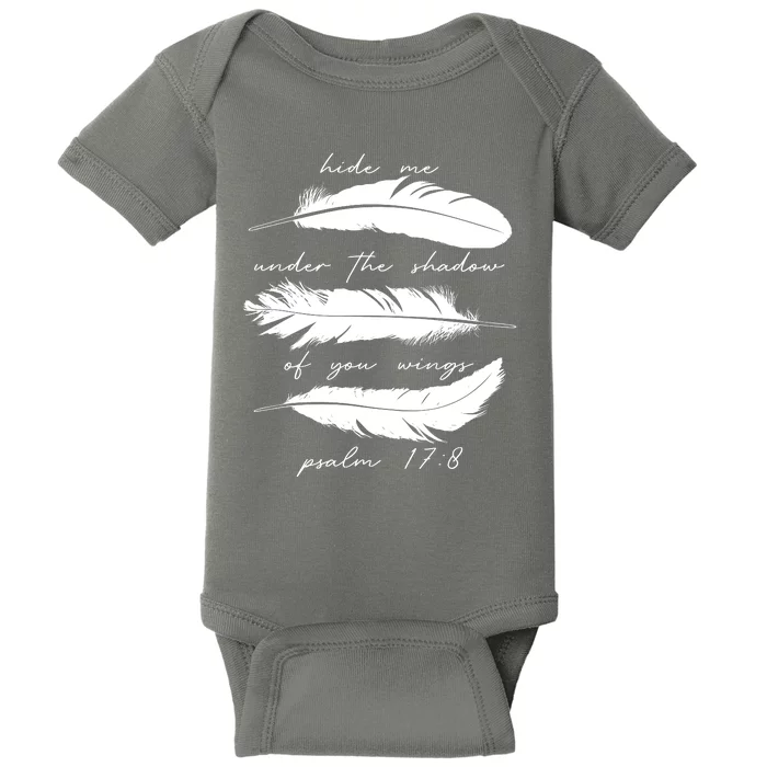 Hide Me Under The Shadow Of You Wings Psalm 17 8 Baby Bodysuit