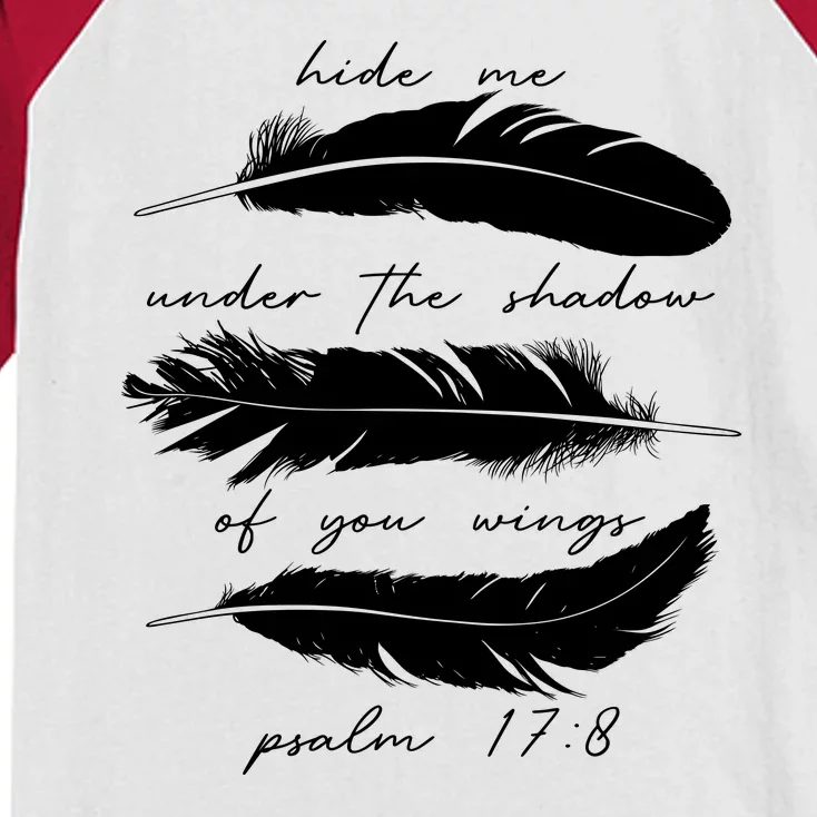 Hide Me Under The Shadow Of You Wings Psalm 17 8 Kids Colorblock Raglan Jersey