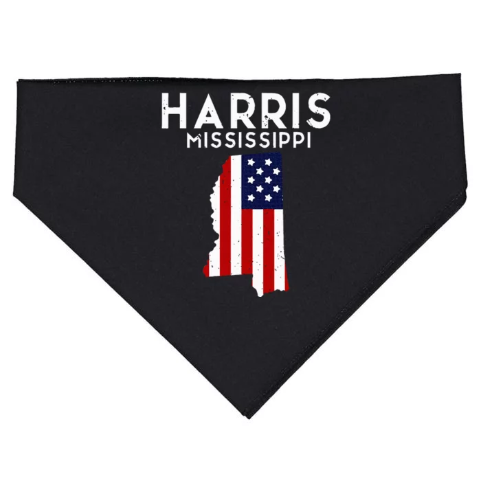 Harris Minnesota Usa State America Travel Minnesotan USA-Made Doggie Bandana