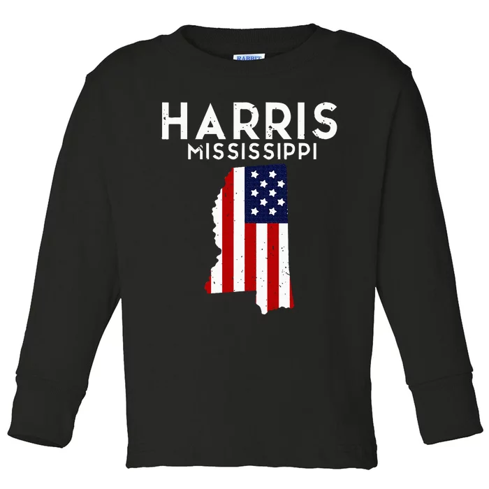 Harris Minnesota Usa State America Travel Minnesotan Toddler Long Sleeve Shirt