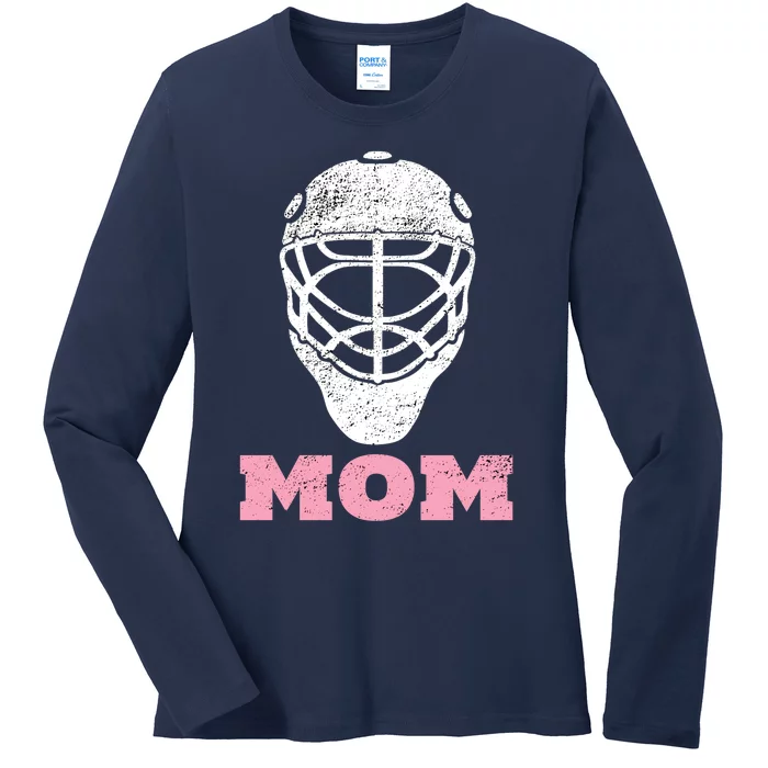 Hockey Mom Vintage Goalie Mask Hoodie Gift For Wo Ladies Long Sleeve Shirt