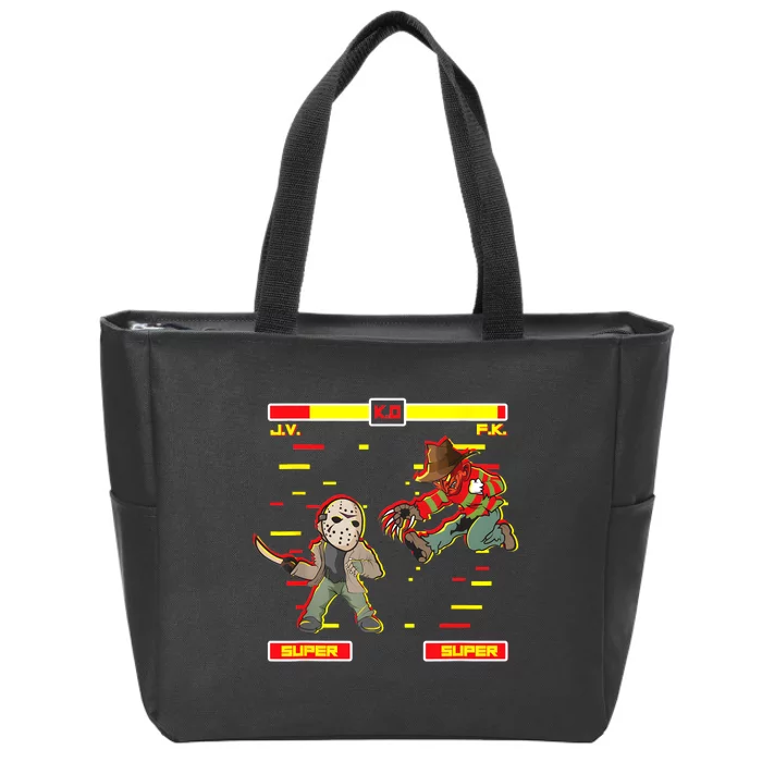 Horror Movie Video Game Lazy Halloween Costume Zip Tote Bag