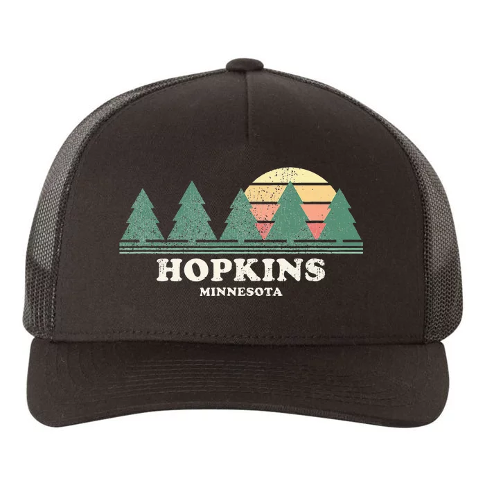 Hopkins Mn Vintage Throwback Retro 70s Design Yupoong Adult 5-Panel Trucker Hat