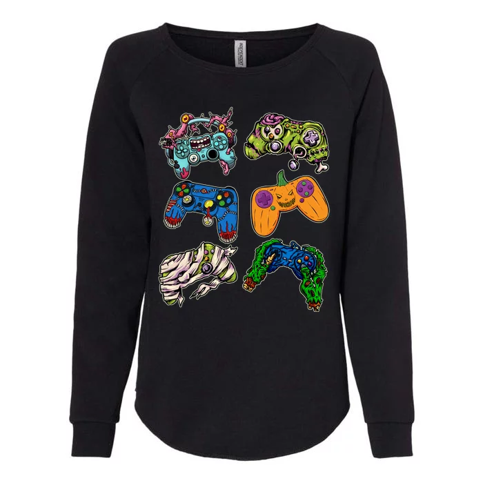 Halloween Monster Video Game Controllers Womens California Wash Sweatshirt