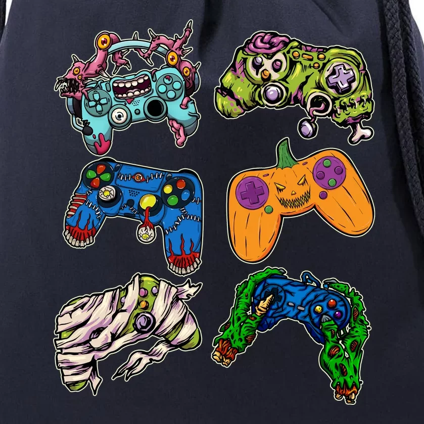 Halloween Monster Video Game Controllers Drawstring Bag