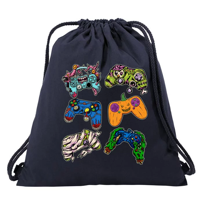 Halloween Monster Video Game Controllers Drawstring Bag