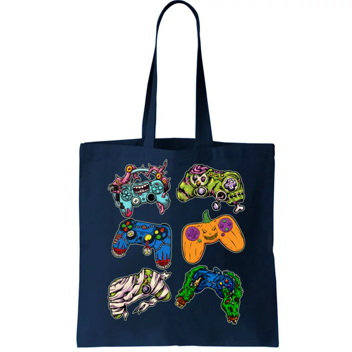 Halloween Monster Video Game Controllers Tote Bag