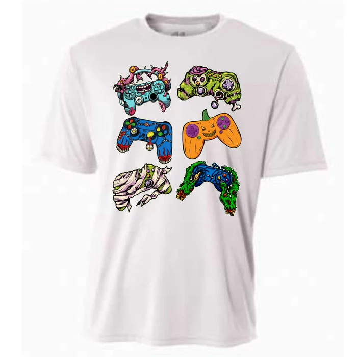 Halloween Monster Video Game Controllers Cooling Performance Crew T-Shirt