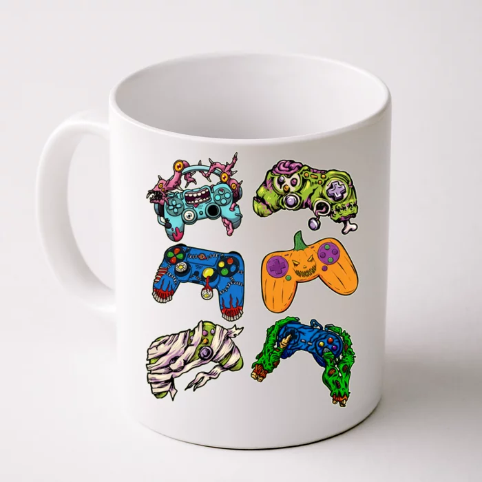 Halloween Monster Video Game Controllers Front & Back Coffee Mug