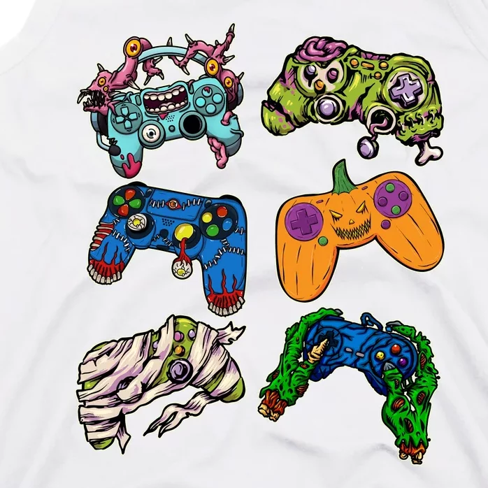 Halloween Monster Video Game Controllers Tank Top