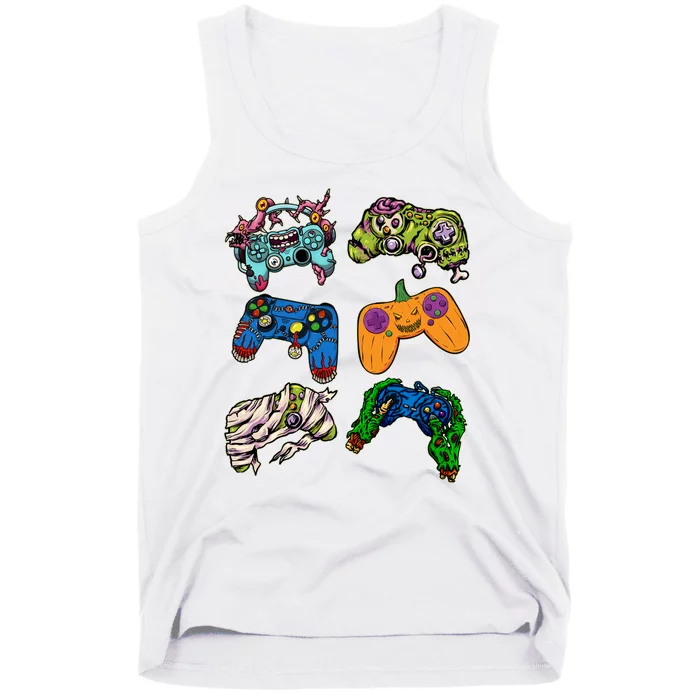 Halloween Monster Video Game Controllers Tank Top