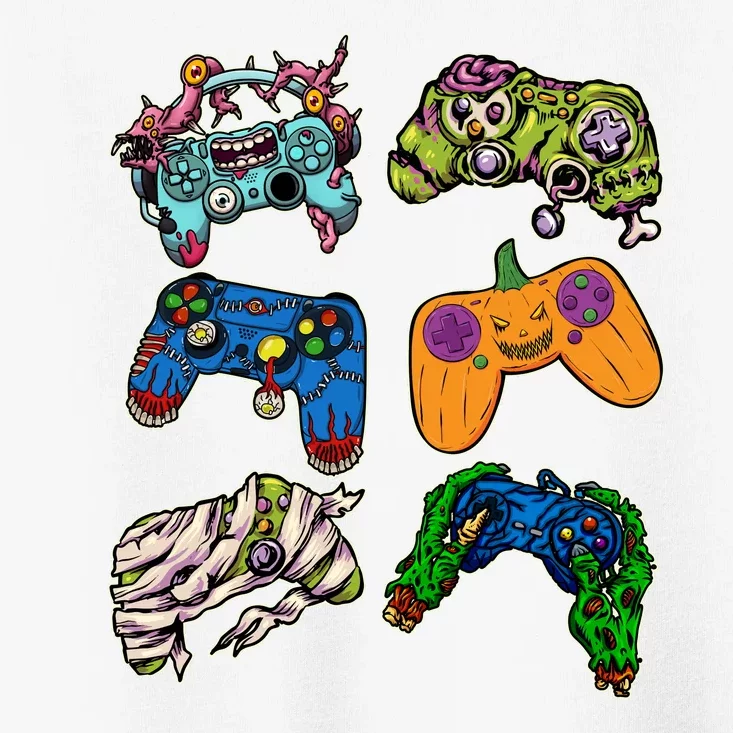 Halloween Monster Video Game Controllers Toddler T-Shirt