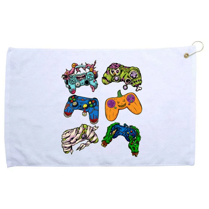 Halloween Monster Video Game Controllers Grommeted Golf Towel