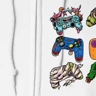 Halloween Monster Video Game Controllers Full Zip Hoodie