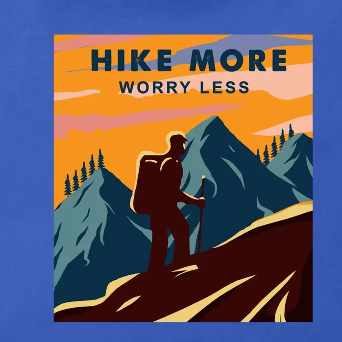 Hike More Worry Less Camping Gift Zip Tote Bag