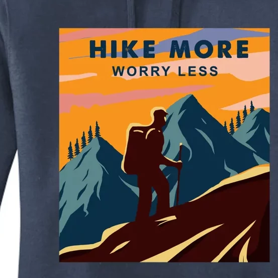 Hike More Worry Less Camping Gift Women's Pullover Hoodie