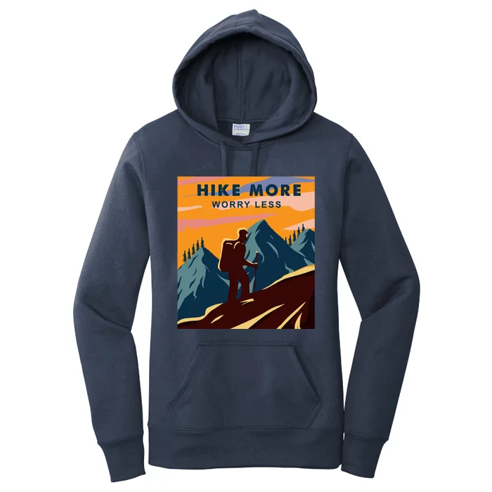 Hike More Worry Less Camping Gift Women's Pullover Hoodie