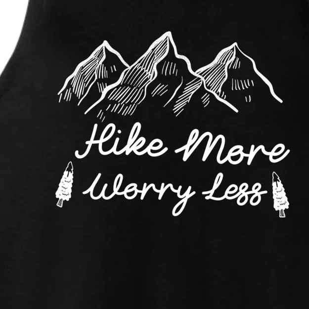 Hike More Worry LessAdventure Camping Cute Gift Ladies Tri-Blend Wicking Tank