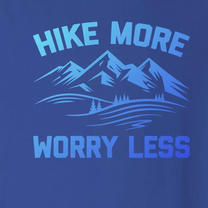 Hike More Worry Less Gift Funny Saying Camping Hiking Cute Gift Toddler Long Sleeve Shirt