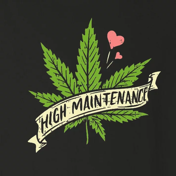 High Maintenance Weed Cannabis Pocket 420 THC Stoner Gift Toddler Long Sleeve Shirt