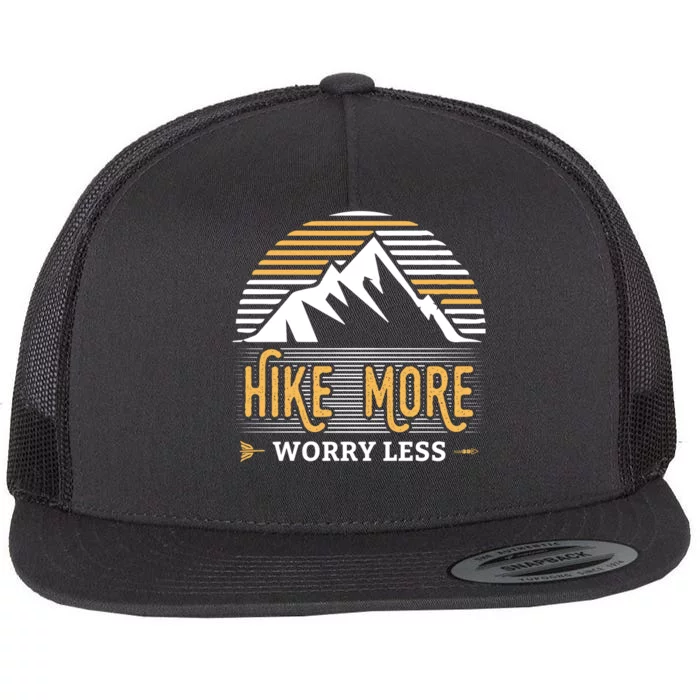 Hike More Worry Less Flat Bill Trucker Hat